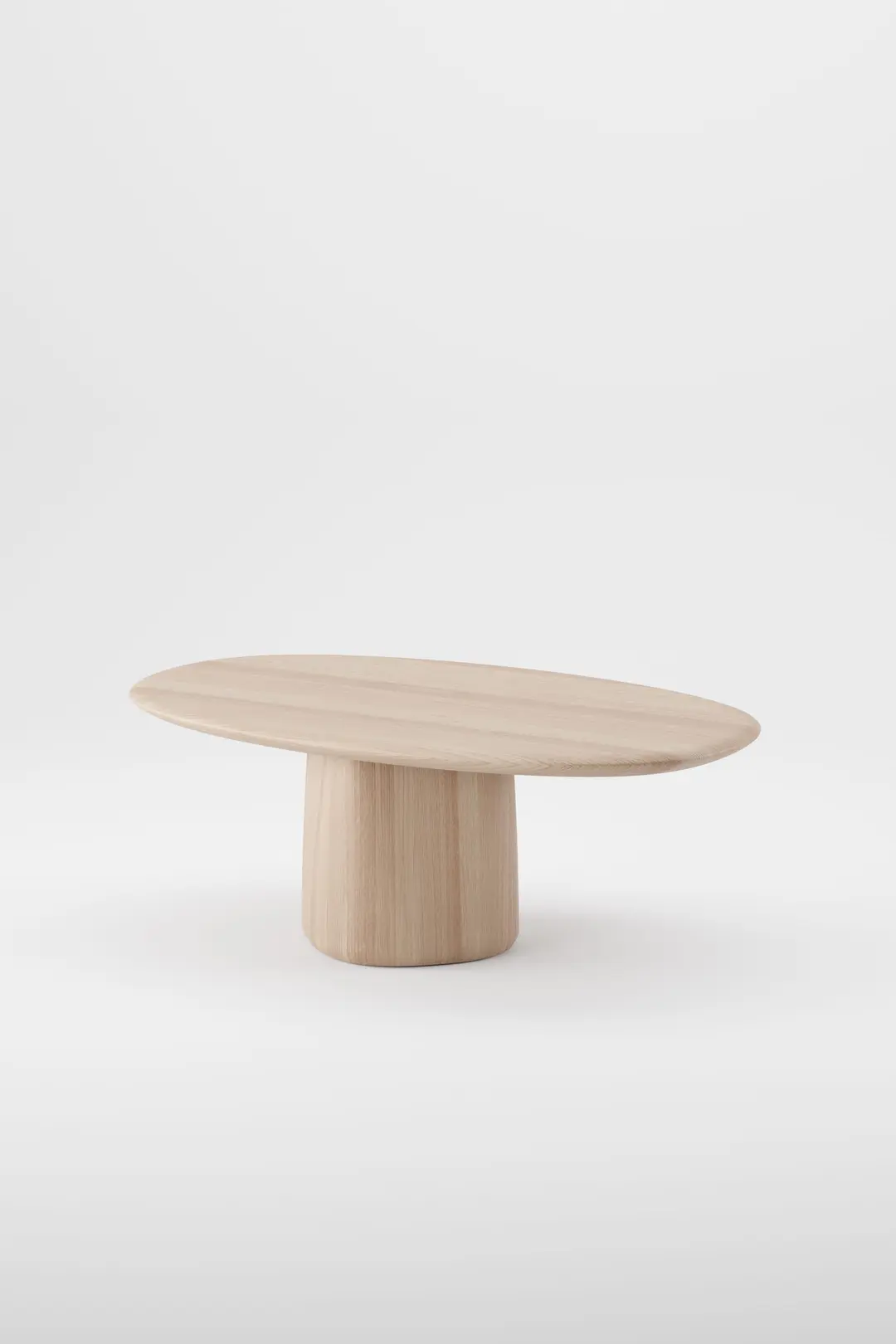 Column oval coffee table