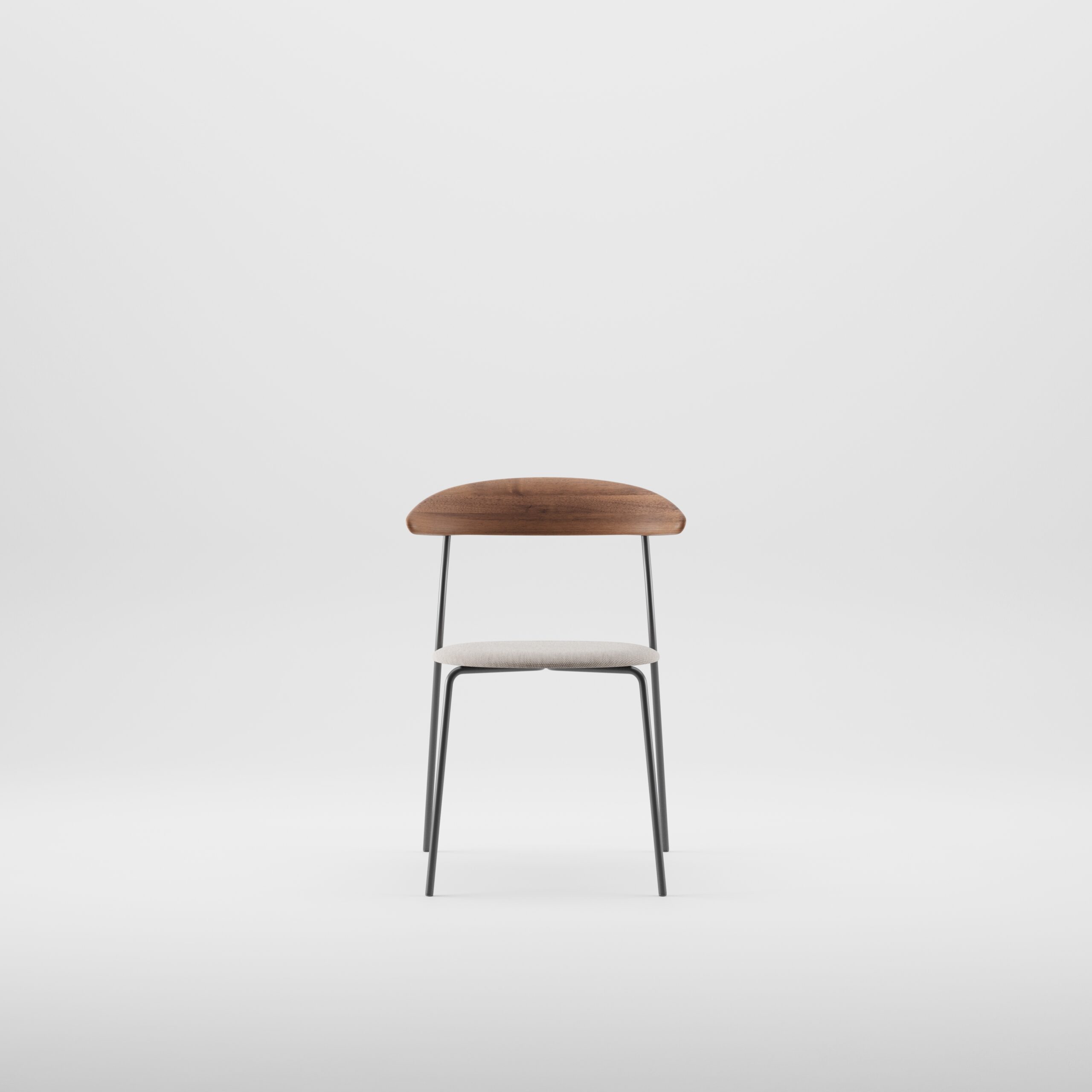 Kinu chair - powder-coated steel in RAL9005 code
