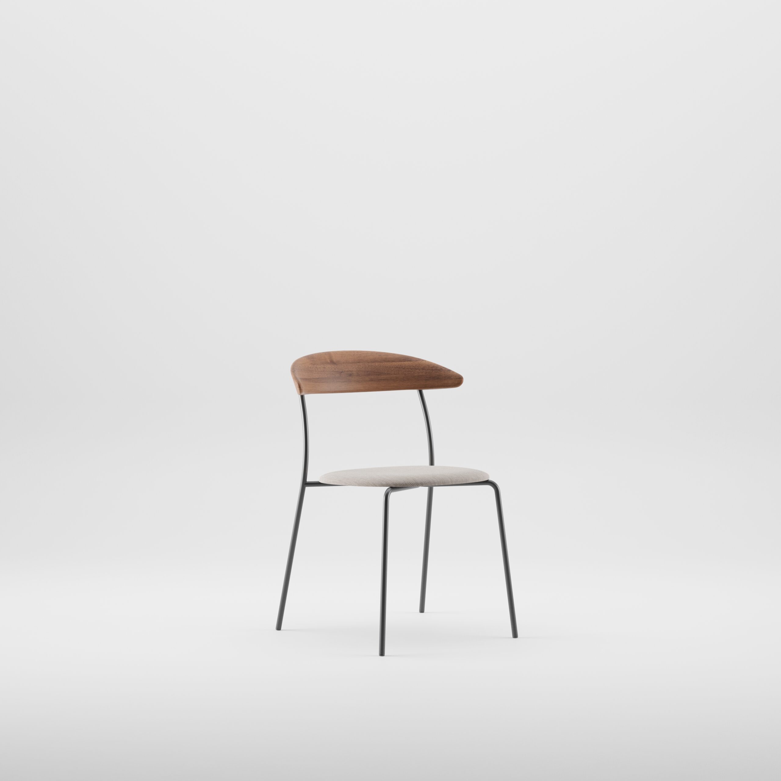 Kinu chair - powder-coated steel in RAL9005 code - Image 3