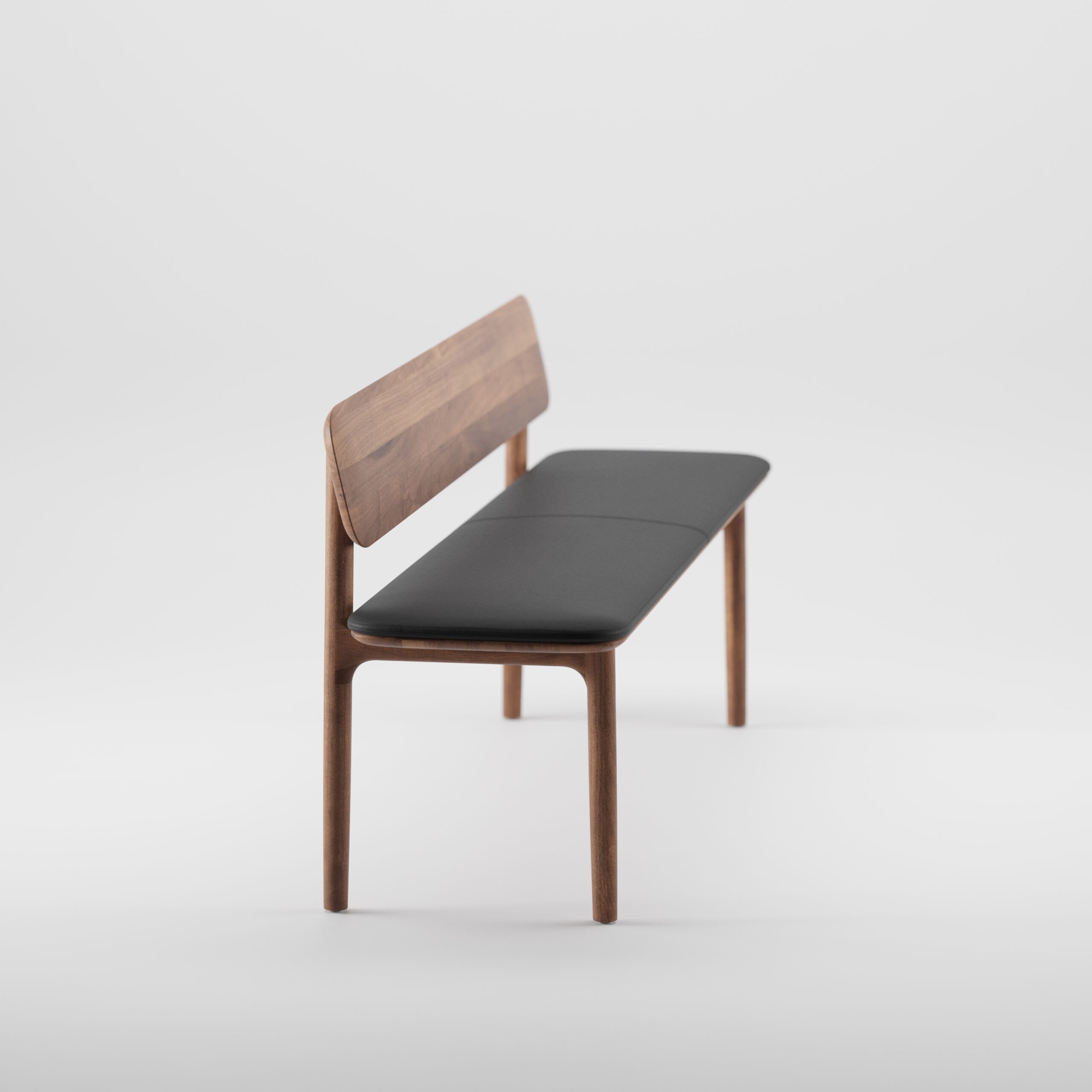 Neva bench with backrest fabric seat Range 1