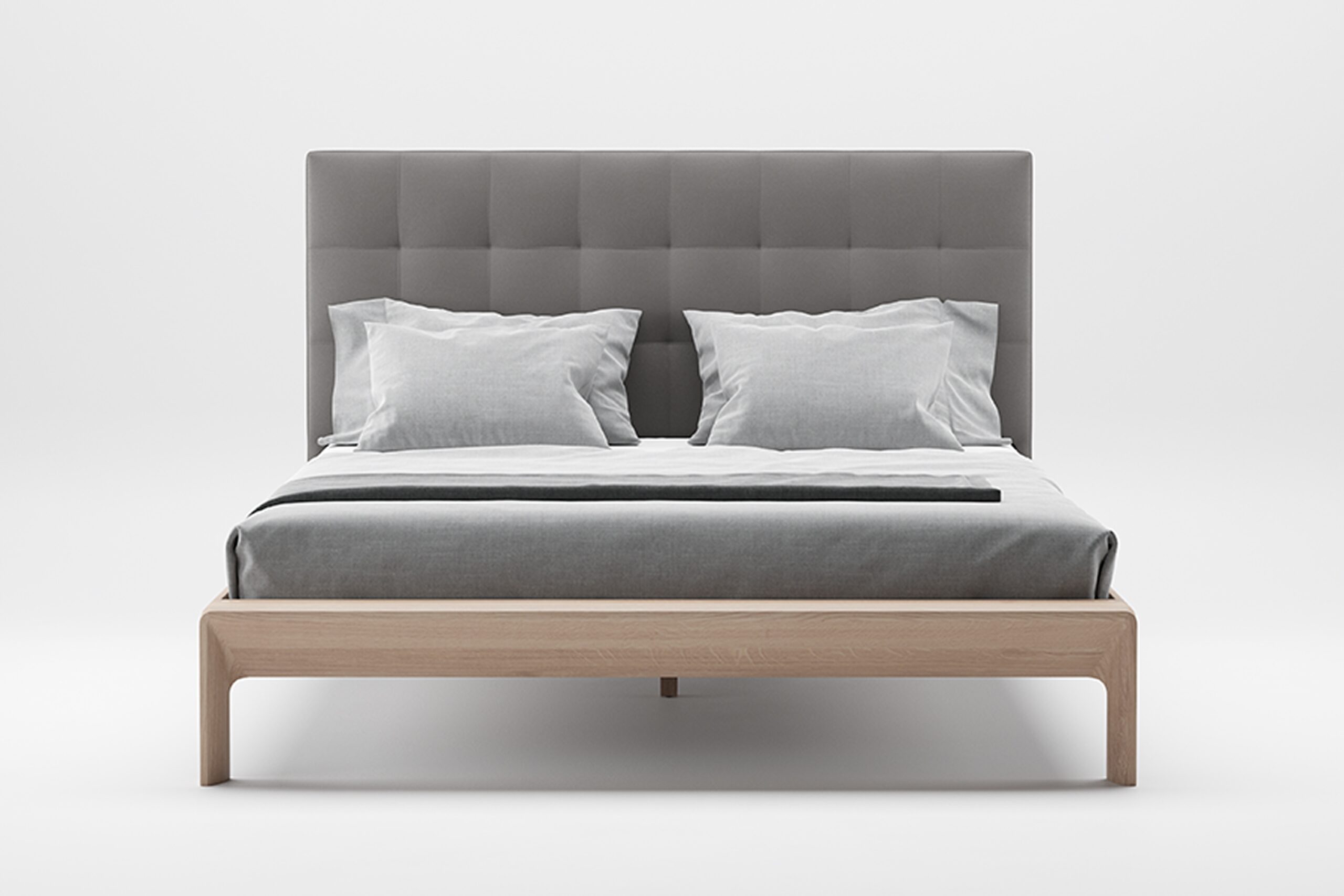 Invito bed with upholstered headboard