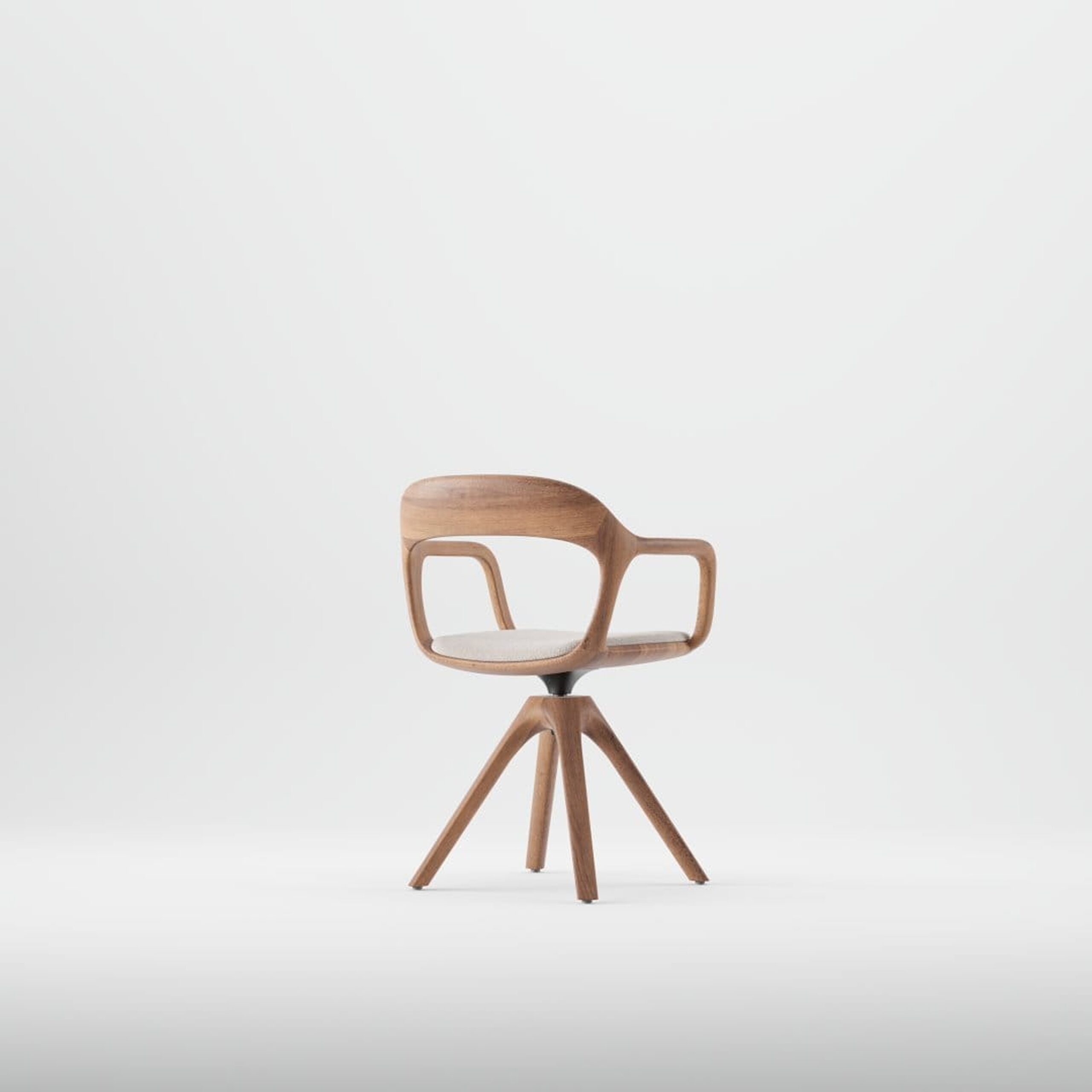 Leno upholstered seat and wooden backrest - Image 2